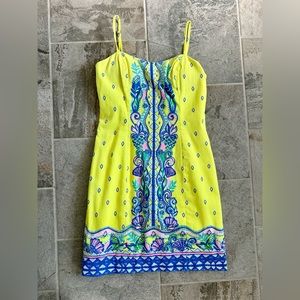 Shelli Shift Dress in Green Pineapple Riviera - size 00